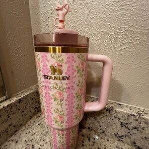 Stanley Pink and Green Floral Tumbler